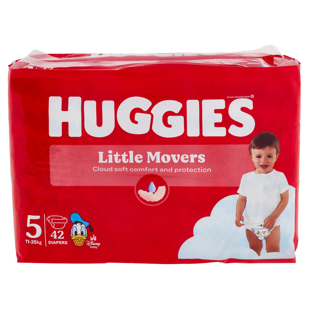 PANNOLINI HUGGIES LITTLE MOVERS TG.5 KG 11-25 PZ 42 - 5