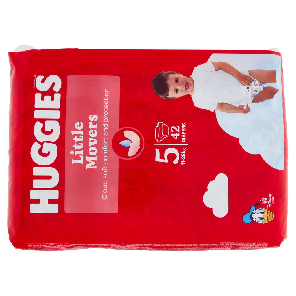 PANNOLINI HUGGIES LITTLE MOVERS TG.5 KG 11-25 PZ 42 - 1