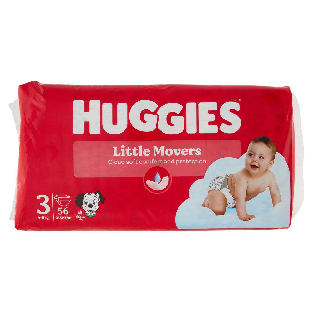 PANNOLINI HUGGIES LITTLE MOVERS TG.3 KG 4-9 PZ 56 - 0