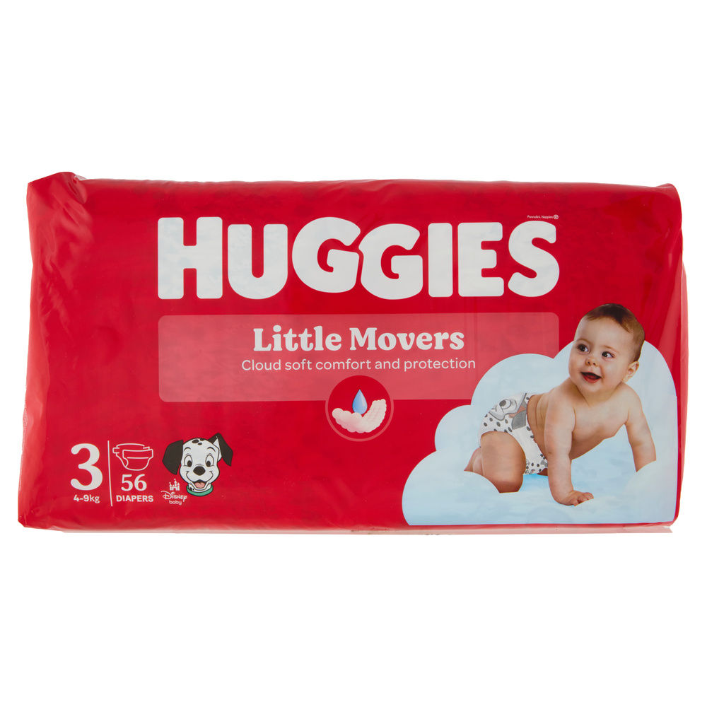 PANNOLINI HUGGIES LITTLE MOVERS TG.3 KG 4-9 PZ 56 - 7