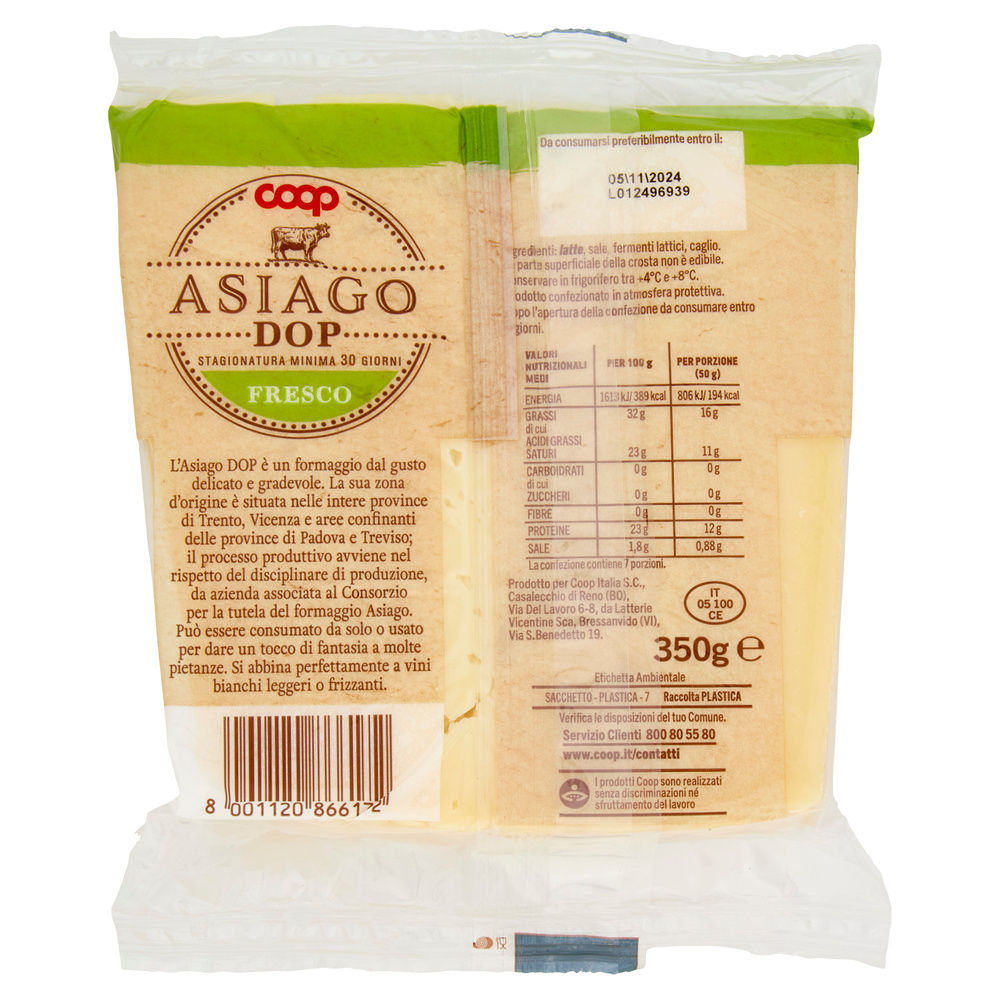 FORMAGGIO ASIAGO DOP FRESCO COOP G 350 - 3