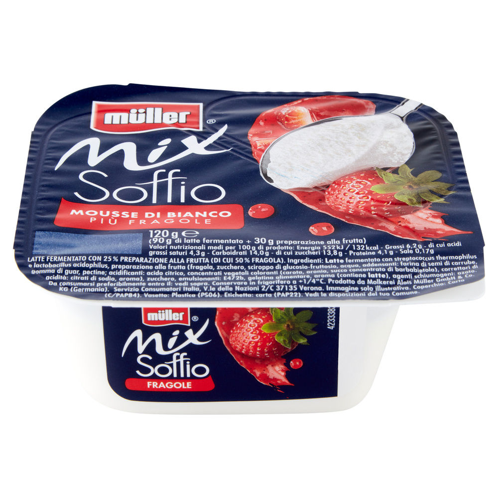YOGURT MIX SOFFIO PIÙ FRAGOLA MULLER G 120 - 2