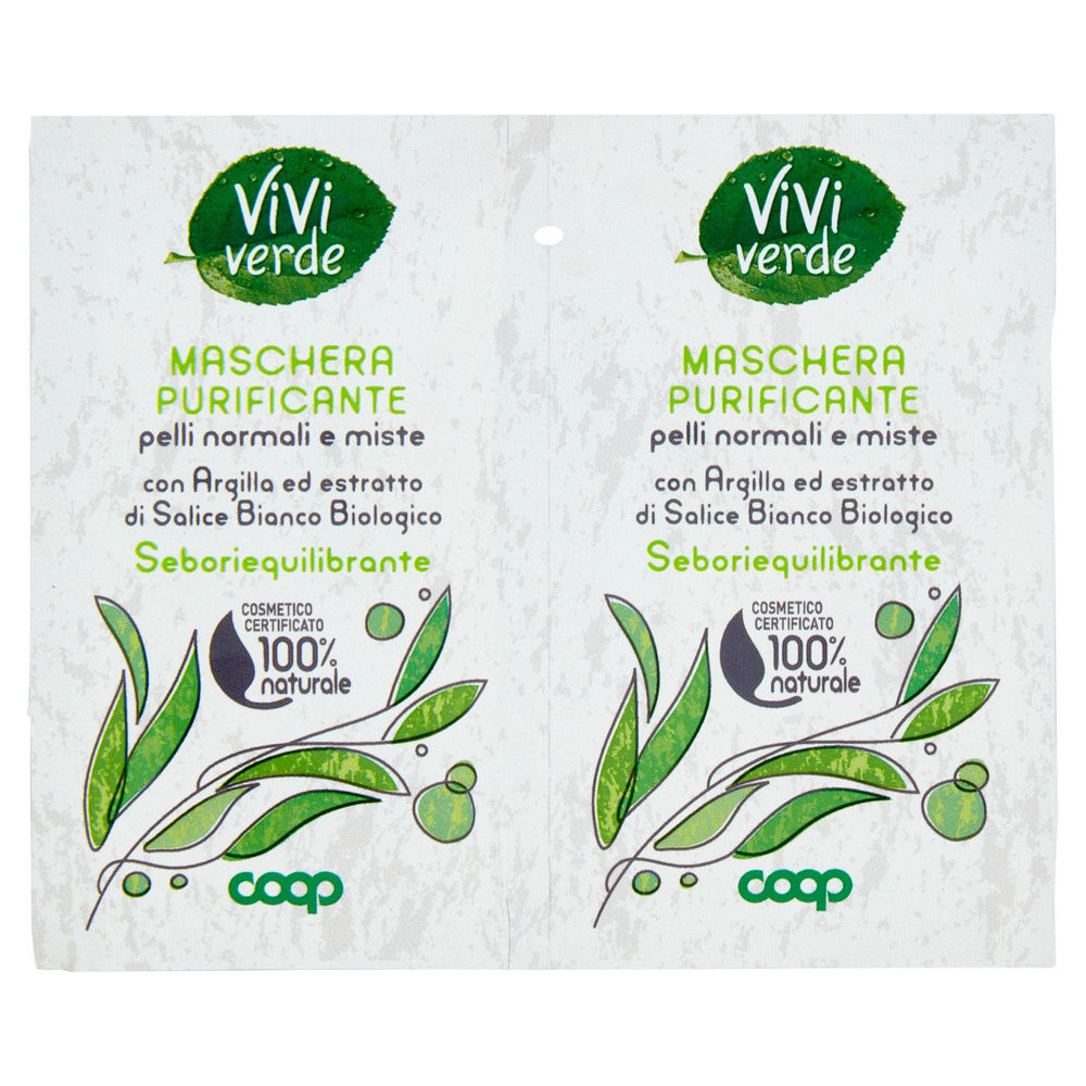 MASCHERA PURIFICANTE SEBORIEQUILIBRANTE VIVI VERDE COOP ML 7,5X2 - 6