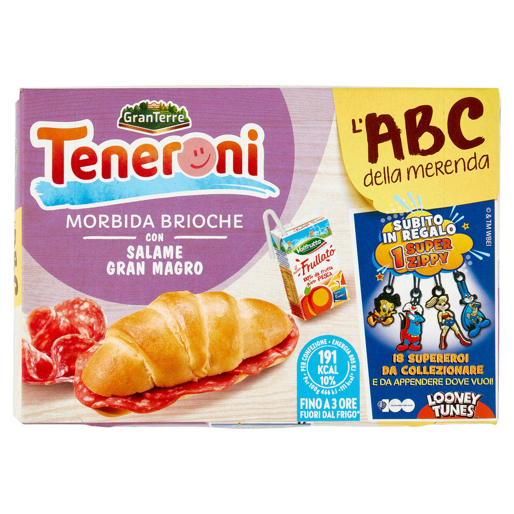 MERENDA TENERONI BRIOCHE CON SALAME GRAN MAGRO E FRULLATO - 0