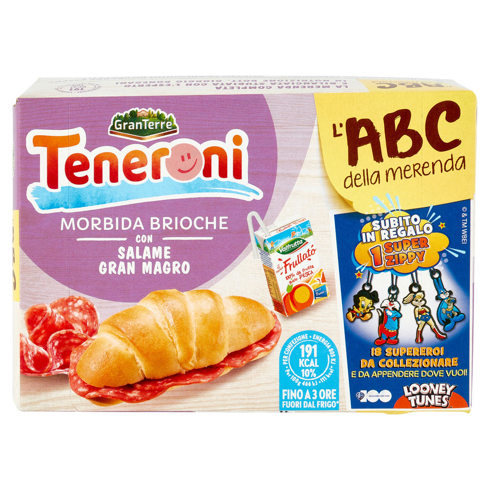 MERENDA TENERONI BRIOCHE CON SALAME GRAN MAGRO E FRULLATO - 9
