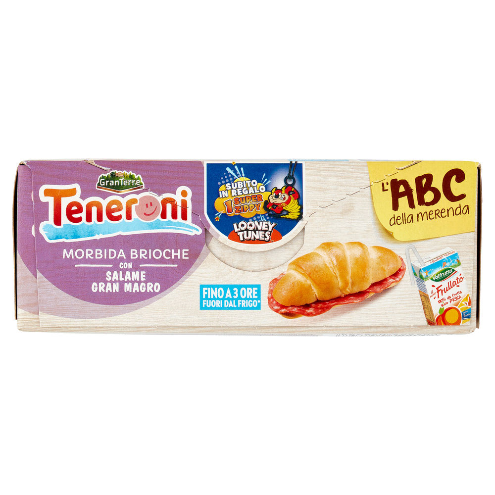 MERENDA TENERONI BRIOCHE CON SALAME GRAN MAGRO E FRULLATO - 15