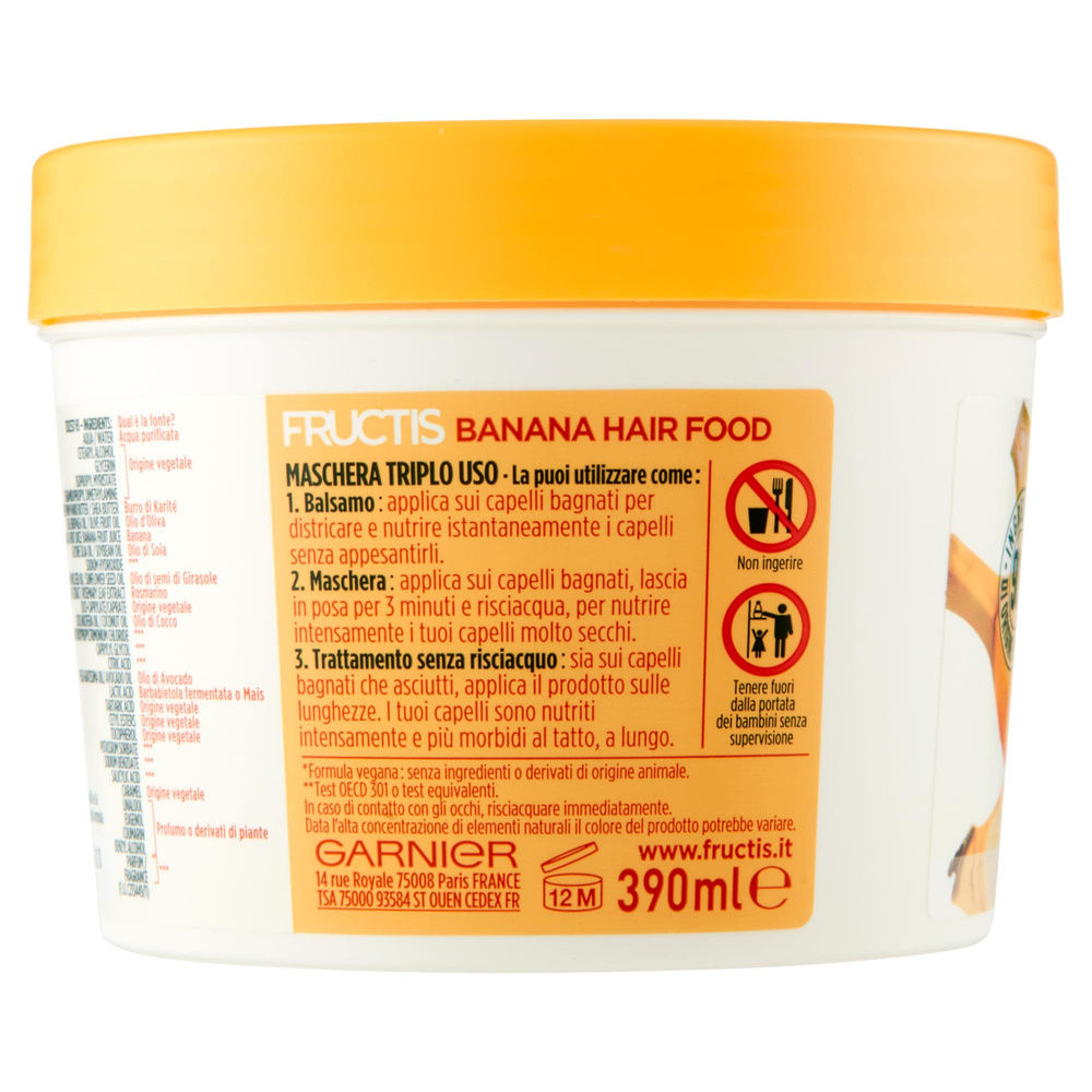 MASCHERA GARNIER FRUCTIS HAIR FOOD BANANA ML 390 - 4