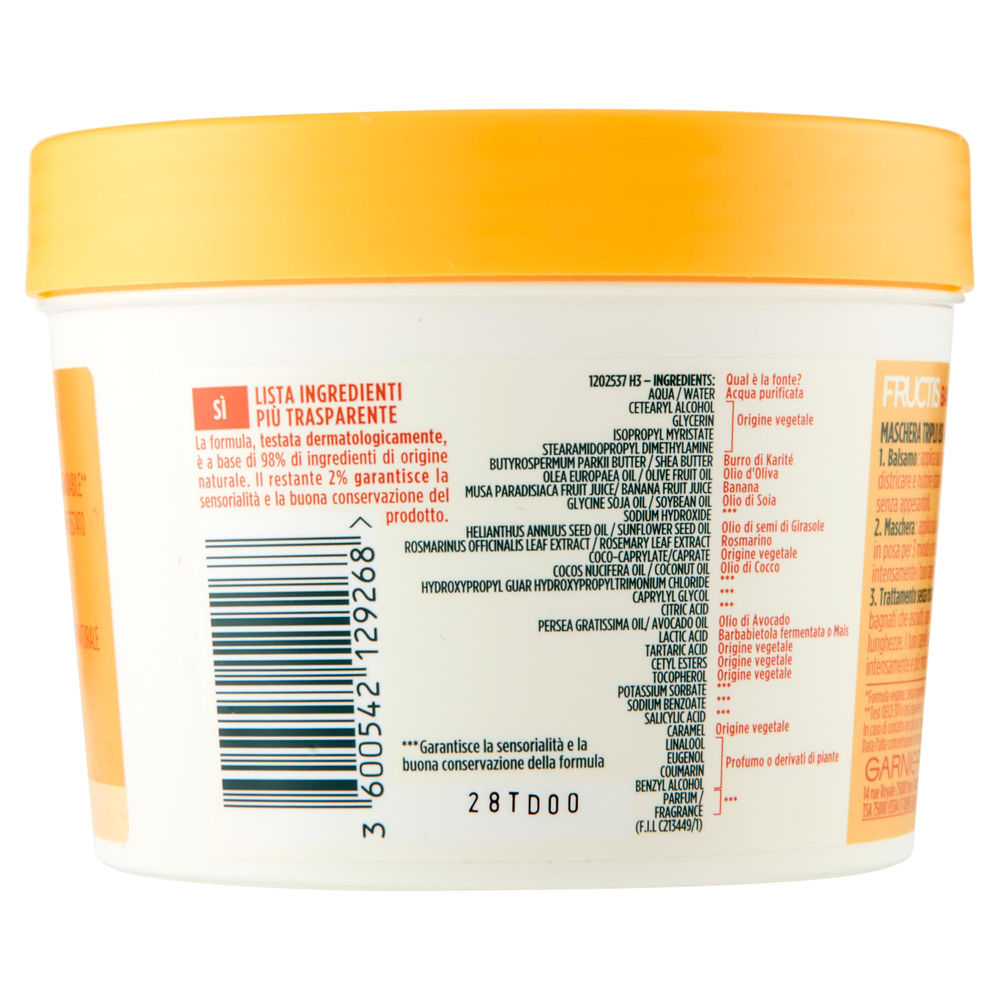 MASCHERA GARNIER FRUCTIS HAIR FOOD BANANA ML 390 - 1