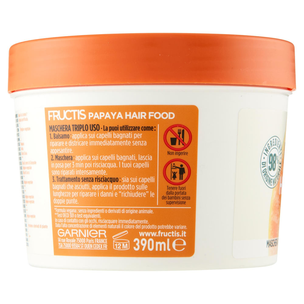 MASCHERA GARNIER FRUCTIS HAIR FOOD PAPAYA ML 390 - 7