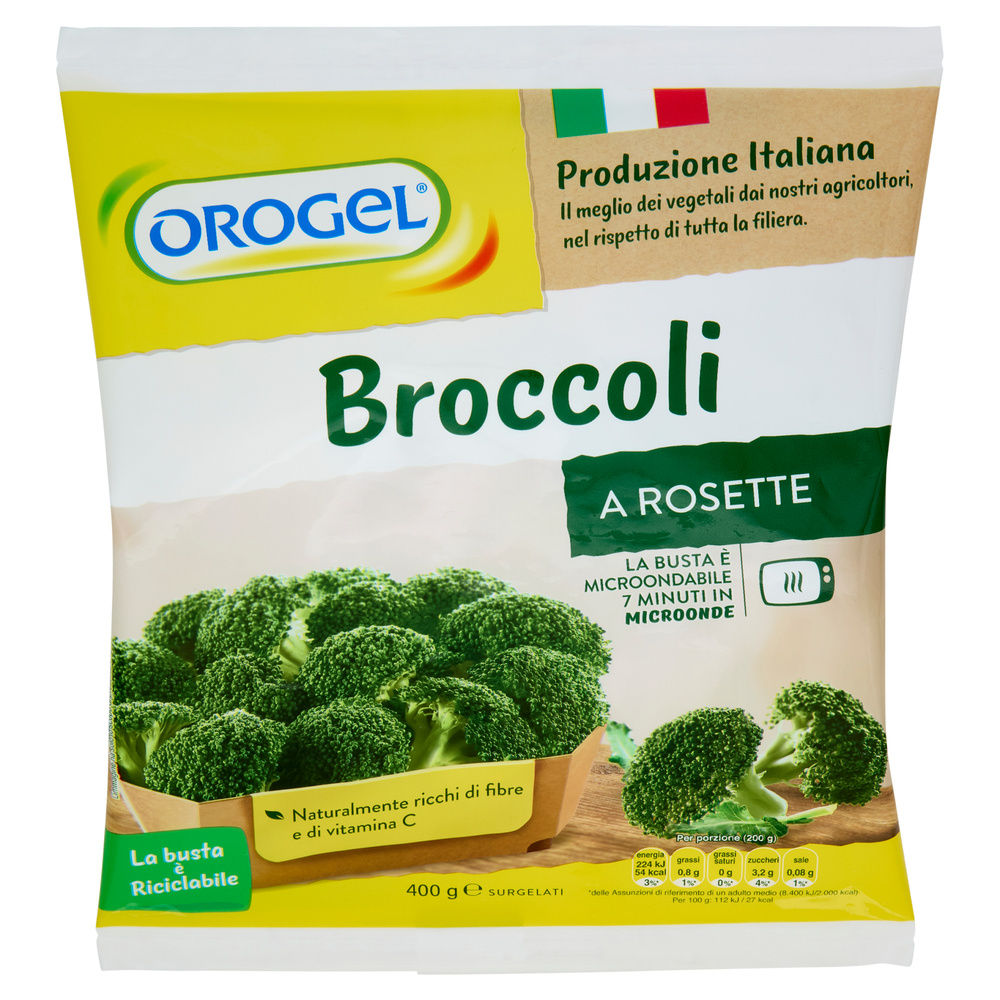 BROCCOLI ROSETTE  I VEGETALI OROGEL BUSTA G 400 - 3