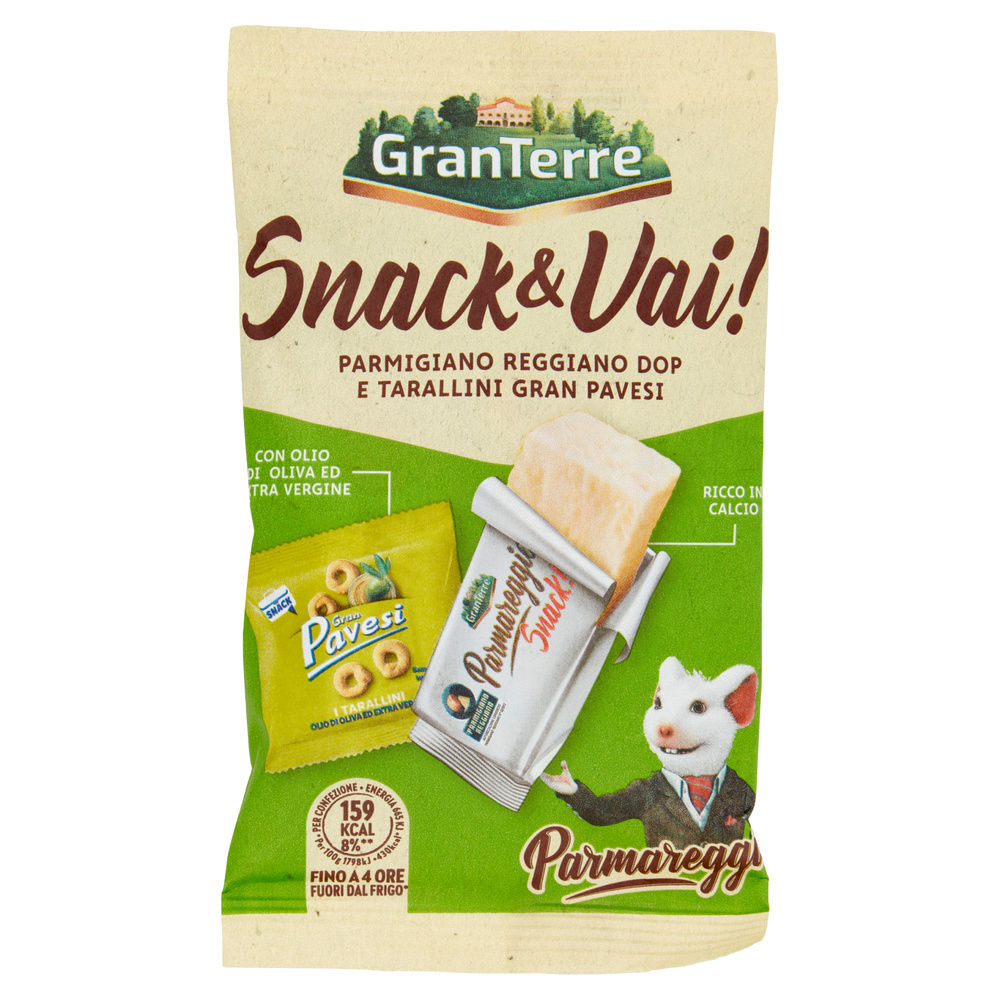 SNACK & VAI TARALLINI E PARM REGGIANO STAG.12 MESI MERENDA PARMAREGGIO PZ 1 - 2