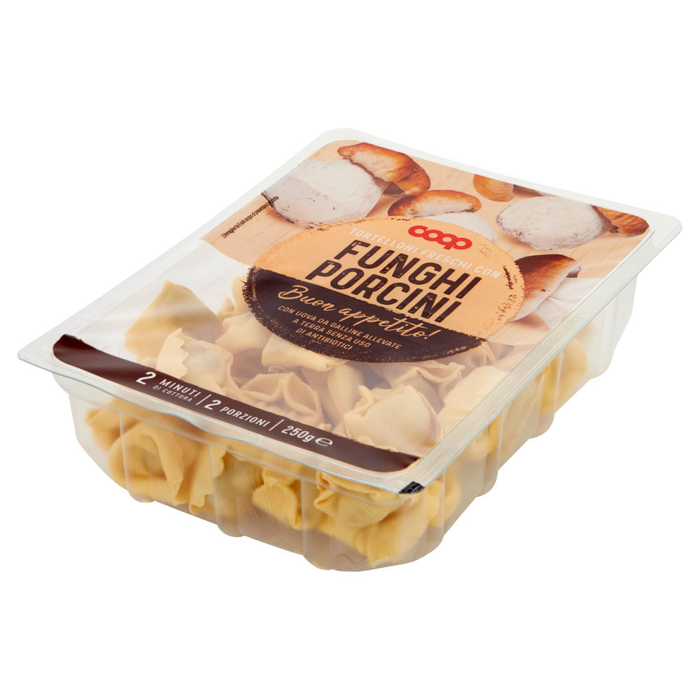 TORTELLONI FRESCHI FUNGHI PORCINI CON UOVA GALLINE ALLEVATE S/ANTIB. COOP G 250 - 11
