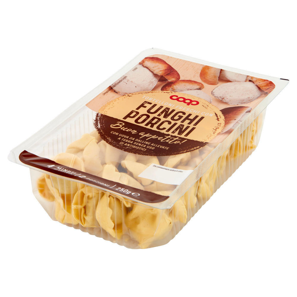 TORTELLONI FRESCHI FUNGHI PORCINI CON UOVA GALLINE ALLEVATE S/ANTIB. COOP G 250 - 13