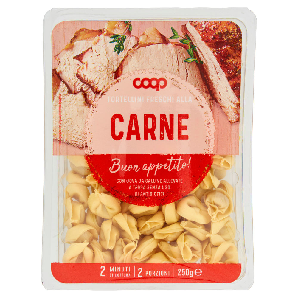 TORTELLINI FRESCHI CARNE CON UOVA GALLINE ALLEVATE S/ANTIB. COOP G 250 - 8