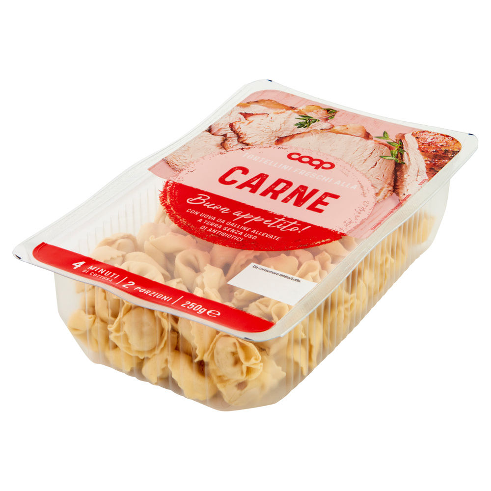 TORTELLINI FRESCHI CARNE CON UOVA GALLINE ALLEVATE S/ANTIB. COOP G 250 - 14