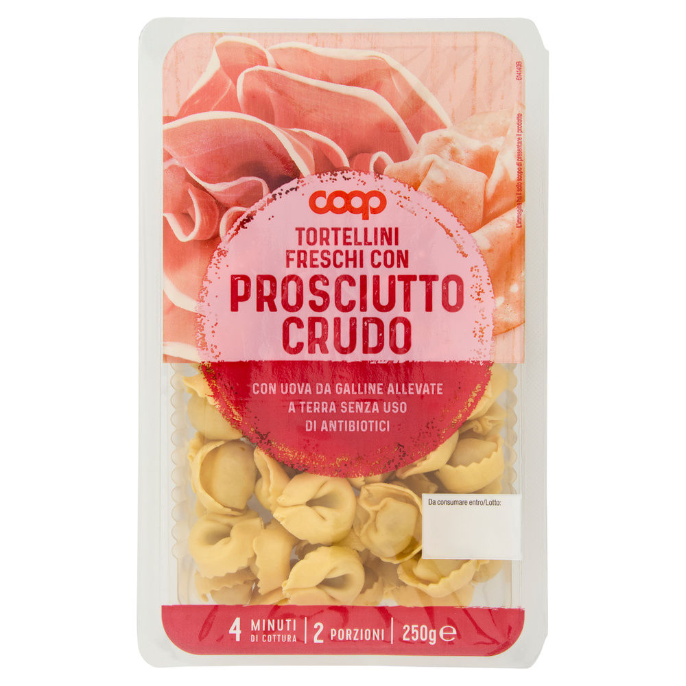 TORTELLINI FRESCHI PROSCIUTTO CRUDO UOVA DA GALLINE ALLEVATE S/ANTIB. COOP G 250 - 0