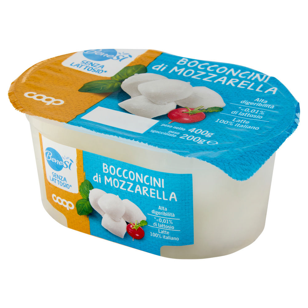 BOCCONCINI DI MOZZARELLA SENZA LATTOSIO BENESI' COOP G 400 SGOCC. G 200 - 7