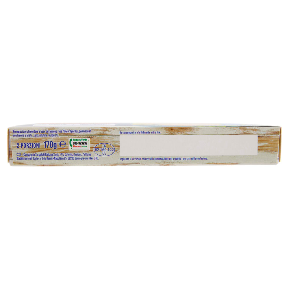 BURGER DI SALMONE CON LIMONE E ANETO MSC CAPITAN FINDUS SCATOLA X2 G 170 - 15