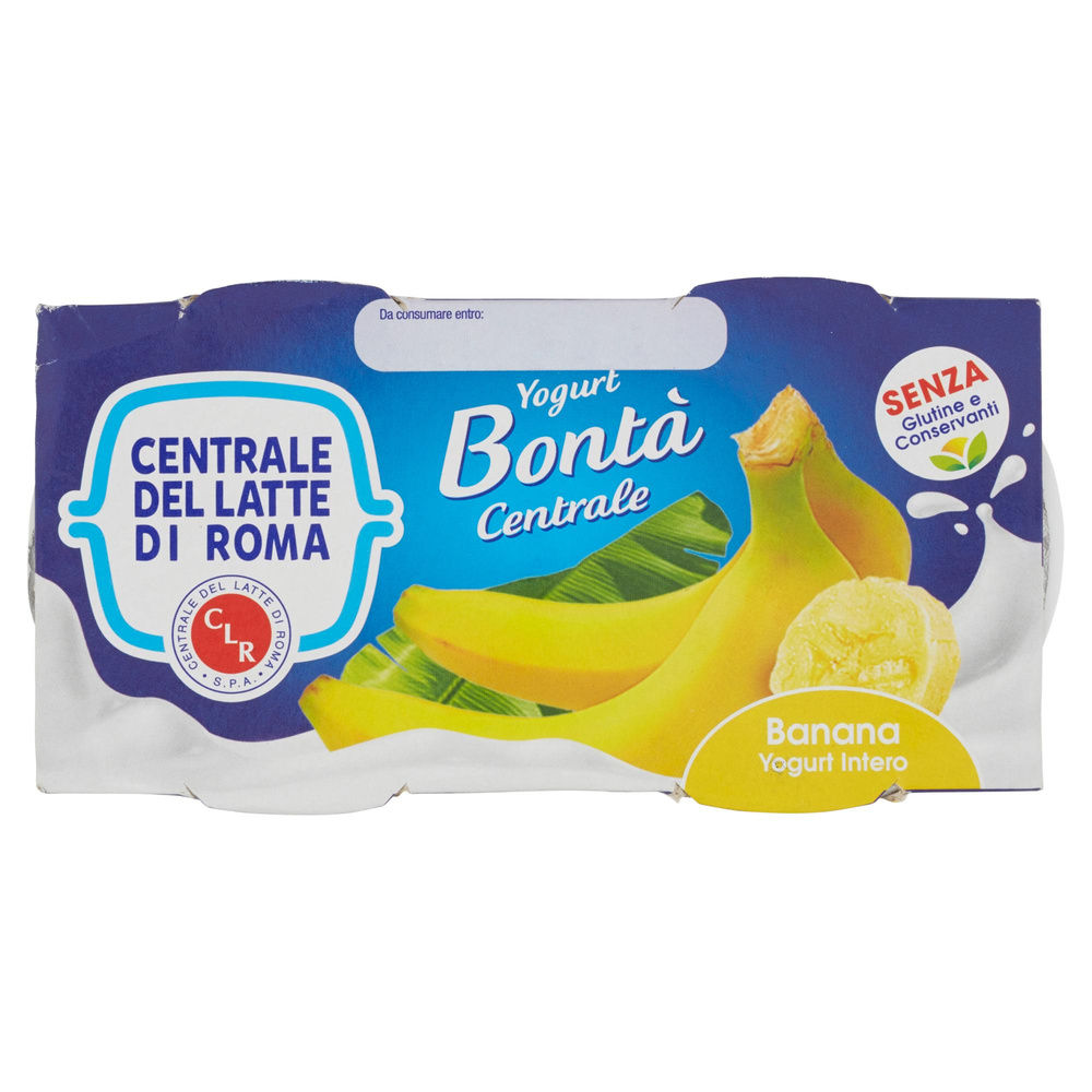 YOGURT INTERO BANANA  2X125G CENTRALE DEL LATTE DI ROMA - 5