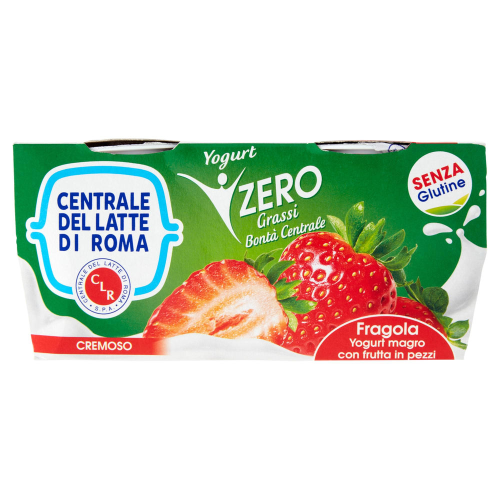 YOGURT MAGRO FRAGOLA 2X125G CENTRALE DEL LATTE DI ROMA - 0