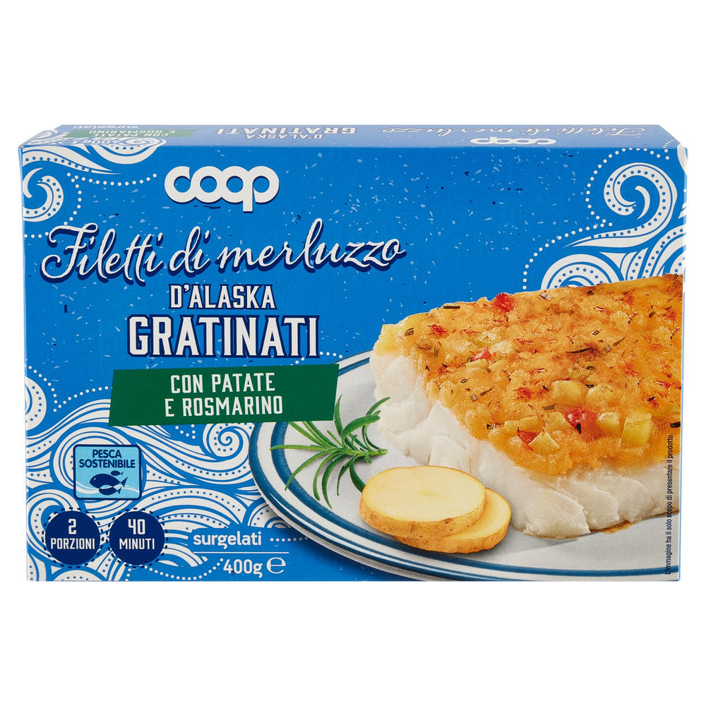 FILETTI DI MERLUZZO D'ALASKA GRATINATI CON PATATE E ROSMARINO COOP SURG. G 400 - 3
