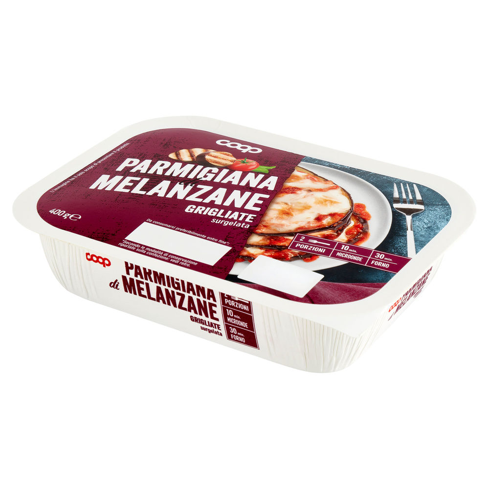 PARMIGIANA DI MELANZANE COOP VASCHETTA 2 PORZ MICROONDE/FORN SURG. G 400 - 2