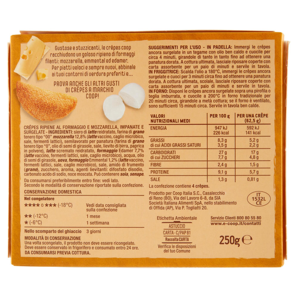CREPES AI FORMAGGI COOP PZ4 SURG. G 250 - 1