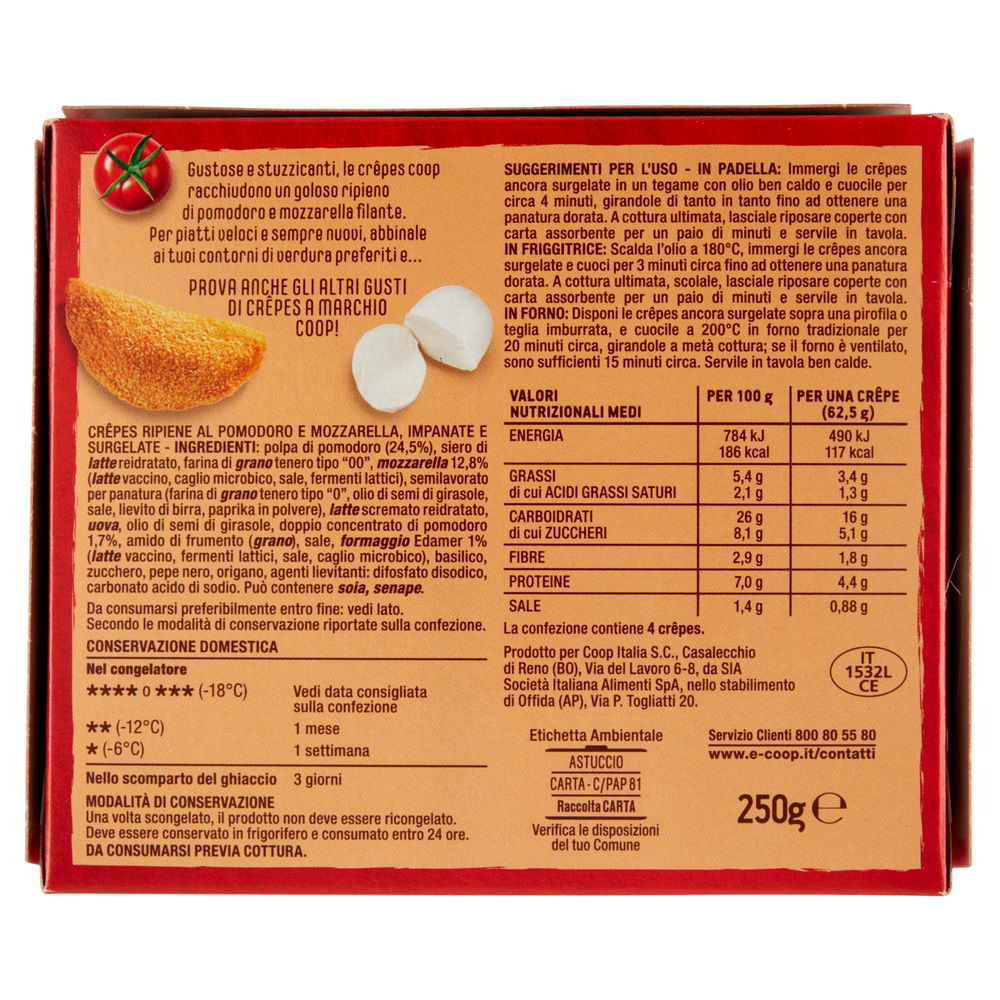 CREPES POMODORO E MOZZARELLA COOP PZ4 SURG. G 250 - 1