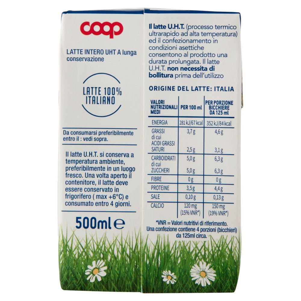 LATTE UHT INTERO 100% ITALIANO COOP ML 500 - 13