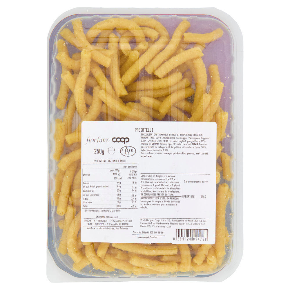 PASSATELLI CON UOVA DA GALLINE ALL.S/ANTIB. FIOR FIORE COOP G 250 - 1