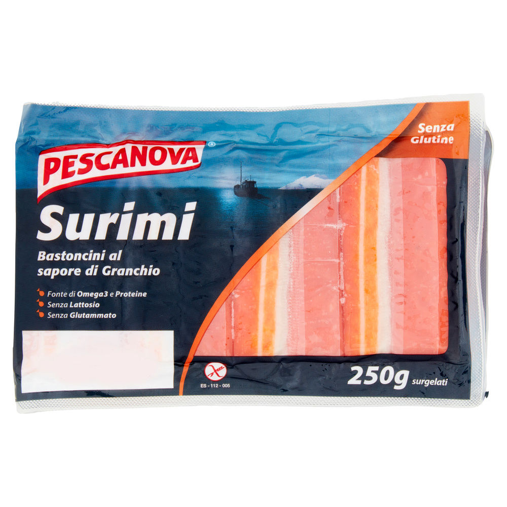 SURIMI BASTONCINI AL SAPORE DI GRANCHIO SENZA GLUTINE PESCANOVA G 250 - 2
