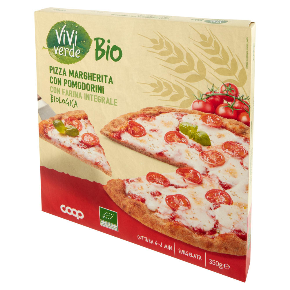 PIZZA MARGHERITA BIO IMPASTO INTEGRALE E POMODORINI VIVI VERDE COOP SURG. G 350 - 7