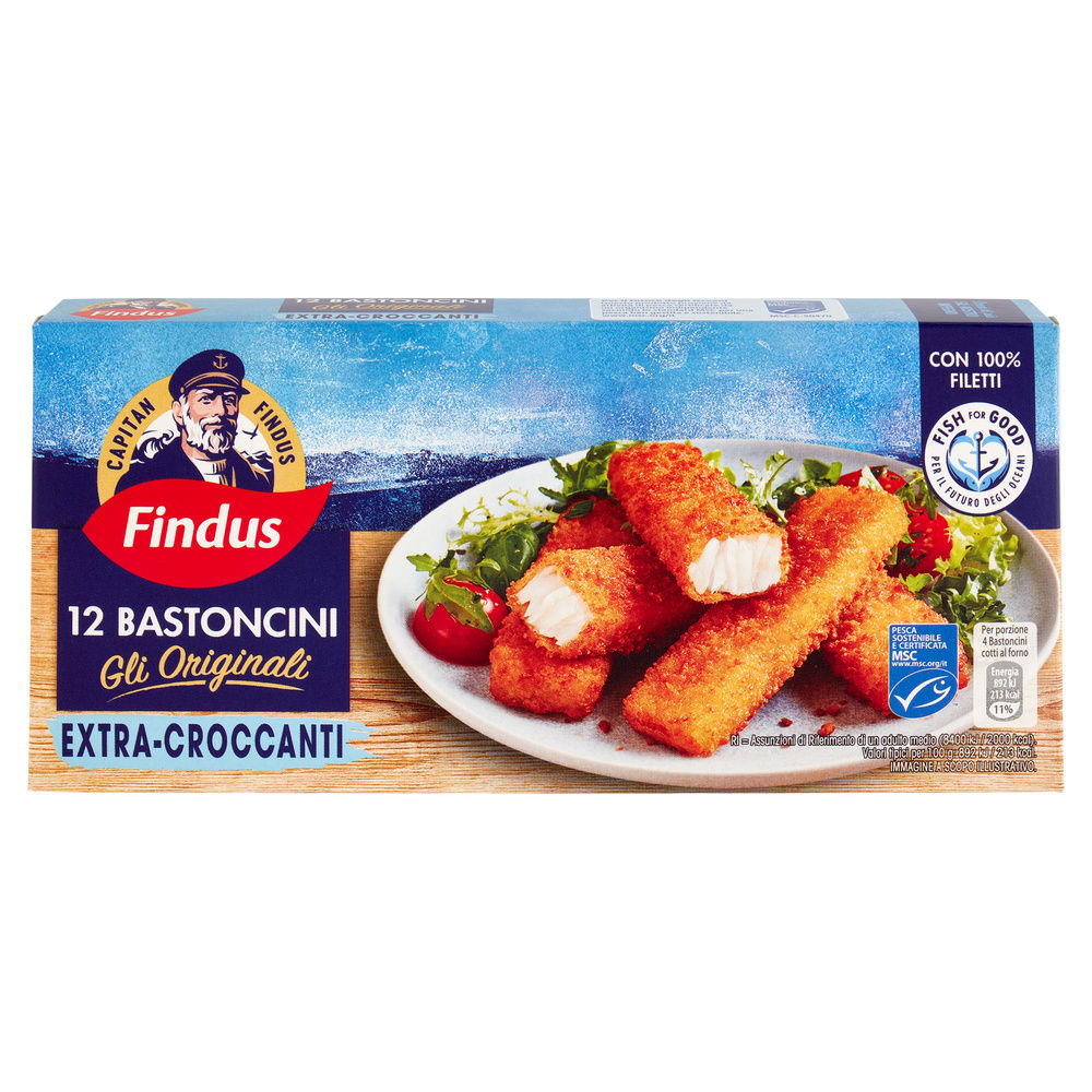 12 BASTONCINI DI FILETTI DI MERLUZZO CAPITAN FINDUS SCATOLA G 300 - 8