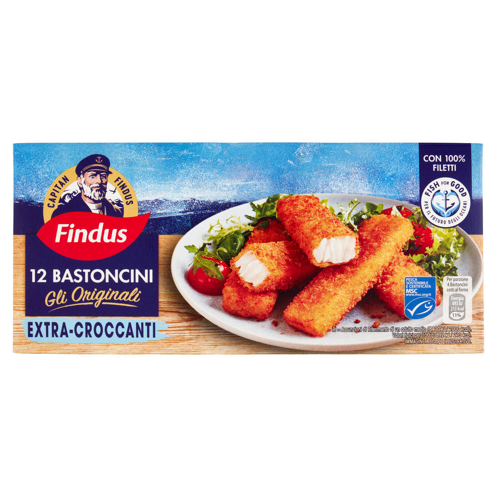 12 BASTONCINI DI FILETTI DI MERLUZZO CAPITAN FINDUS SCATOLA G 300 - 9