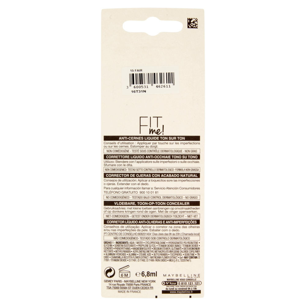 CORRETTORE MAYBELLINE FIT ME 15 BLISTER - 1