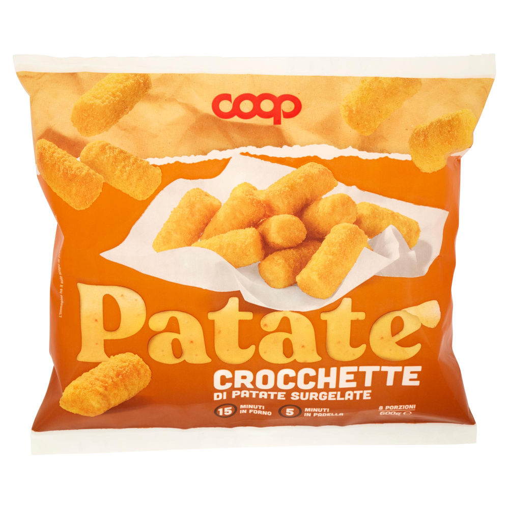 CROCCHETTE DI PATATE SURGELATE COOP DA FORNO NUOVA RICETTA BUSTA G 600 - 2