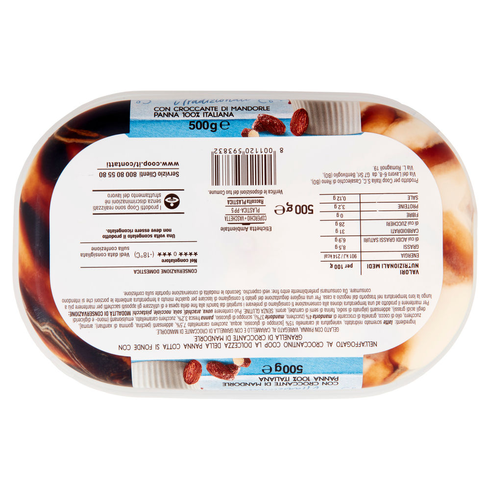 GELATO AFFOGATO AL CROCCANTINO COOP VASCHETTA G 500 - 1