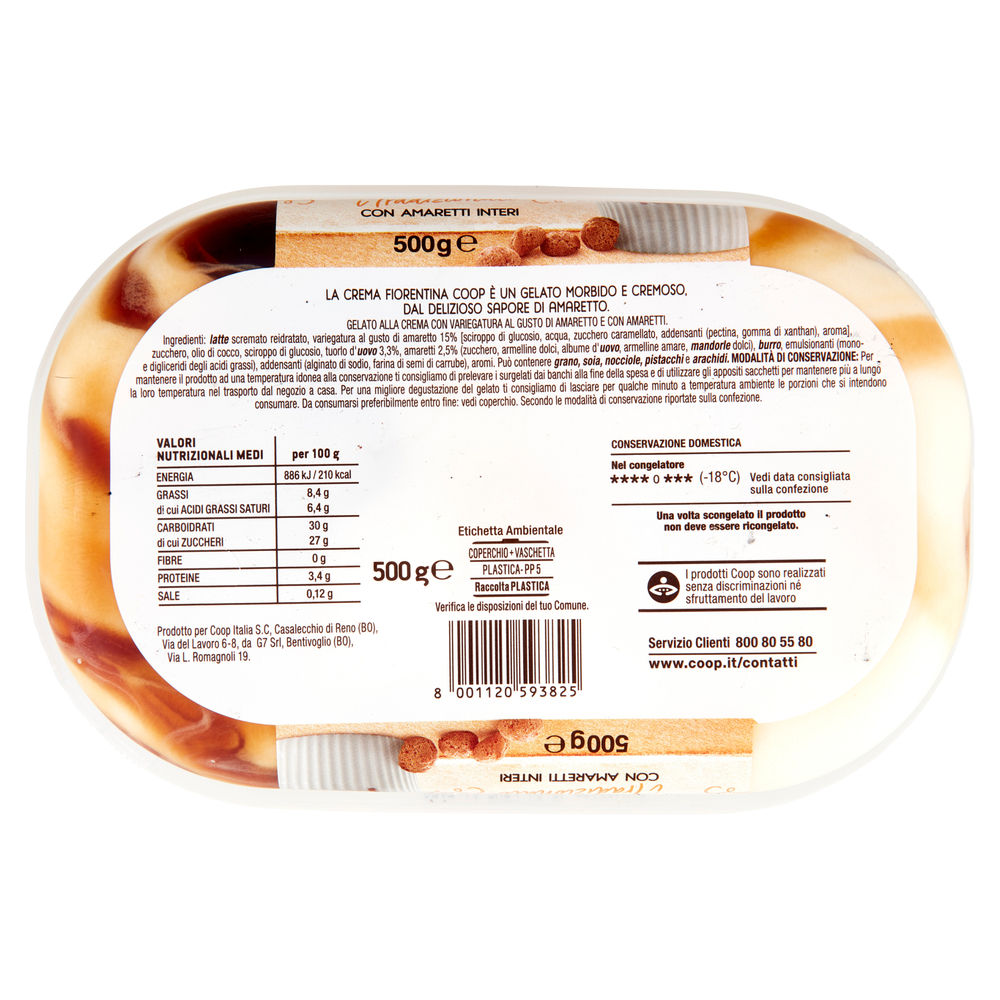 GELATO CREMA FIORENTINA COOP VASCHETTA G 500 - 1