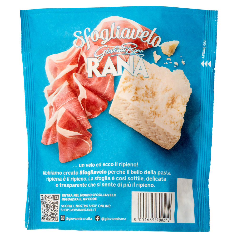 SFOGLIAVELO CRUDO E PECORINO ROMANO DOP RANA SACCHETTO G 250 - 1