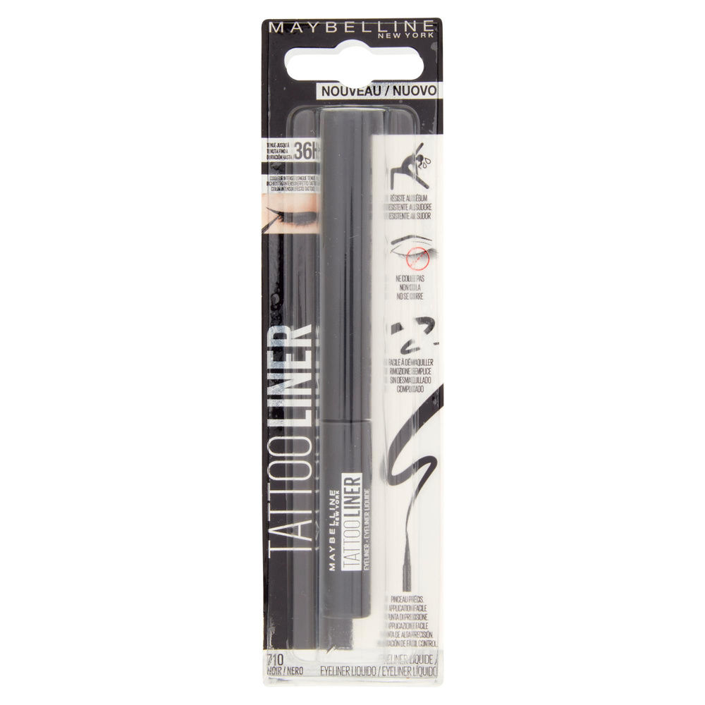 EYLINER MAYBELLINE TATTOO LINER LIQUID INK 710 NERO IN BLISTER - 4