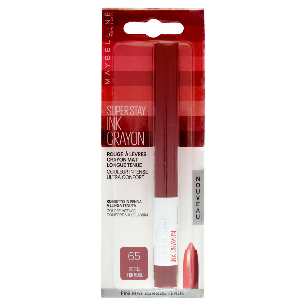 ROSSETTO MAYBELLINE IN PENNA SUPERSTAY INK CRAYON 65 SETTLE FOR M IN BLISTER - 0