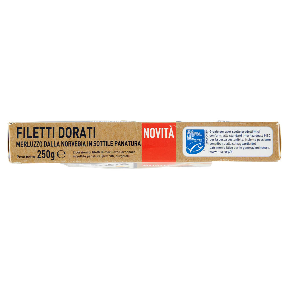 FILETTI DI MERLUZZO DELLA NORVEGIA DORATI MSC FROSTA SCATOLA G 250 - 5