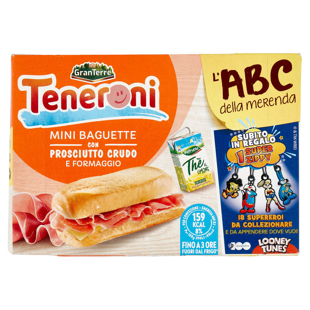 MERENDA TENERONI PANINO PROSCIUTTO CRUDO E FORMAGGIO CON THE' AL LIMONE - 10