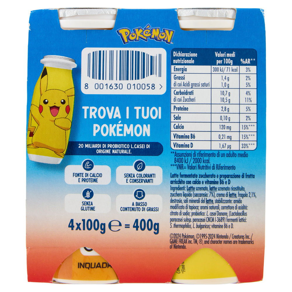 ACTIMEL PLAY BOYS FRAGOLA 4X100 G - 1