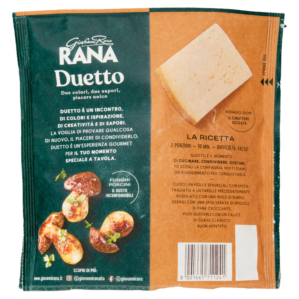 SFOGLIAVELO DUETTO FUNGHI PORCINI E ASIAGO DOP RANA G 250 - 1
