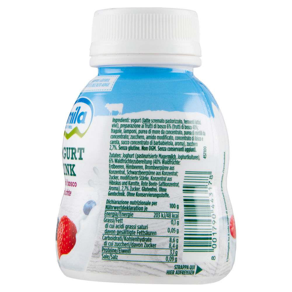 YOGURT DRINK MILA FRUTTI DI BOSCO BTG 200 G - 5