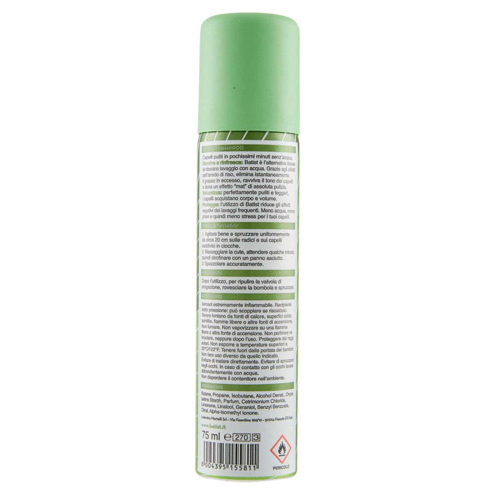 DRY SHAMPOO BATIST CLASSICO MINI SIZE ML75 - 1