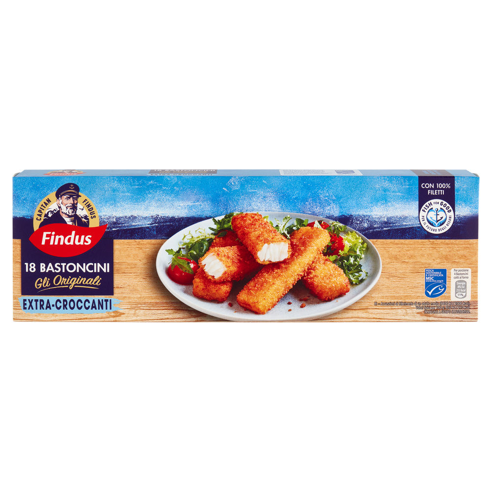 18 BASTONCINI DI FILETTI DI MERLUZZO CAPITAN FINDUS CARTONE G 450 - 4