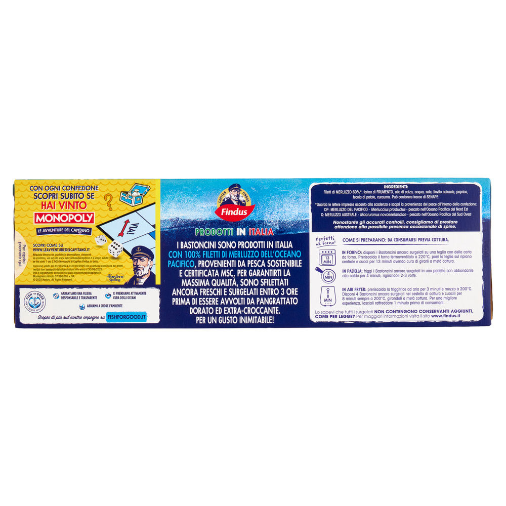 18 BASTONCINI DI FILETTI DI MERLUZZO CAPITAN FINDUS CARTONE G 450 - 3