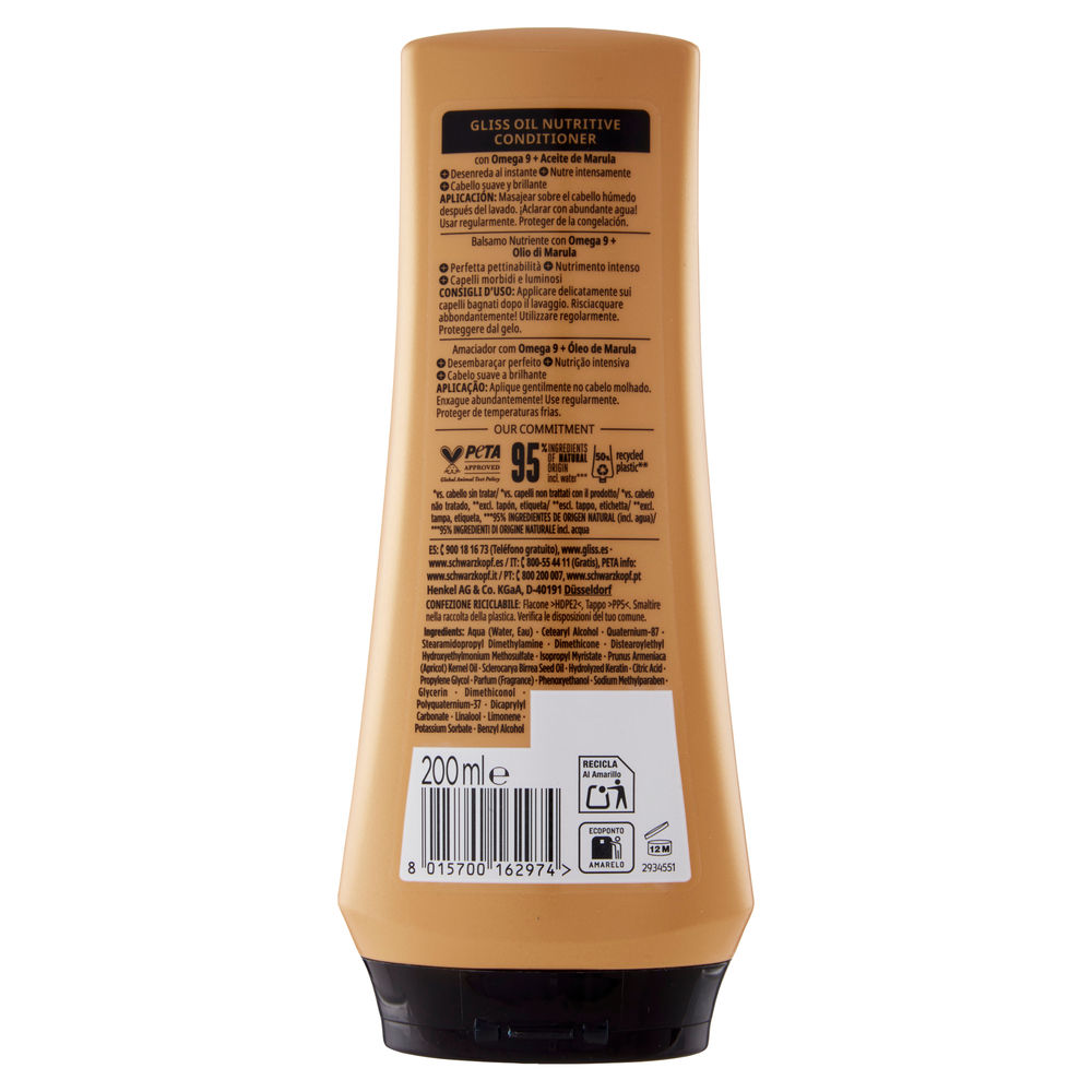 BALSAMO SCHWARZKOPF GLISS OLIO NUTRIENTE ML 200 - 1